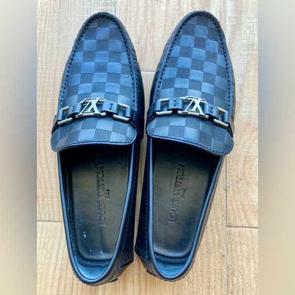 Louis Vuitton Other - Authentic Louis Vuitton Men’s Black Checkered Hockenheim Moccasin Size 9